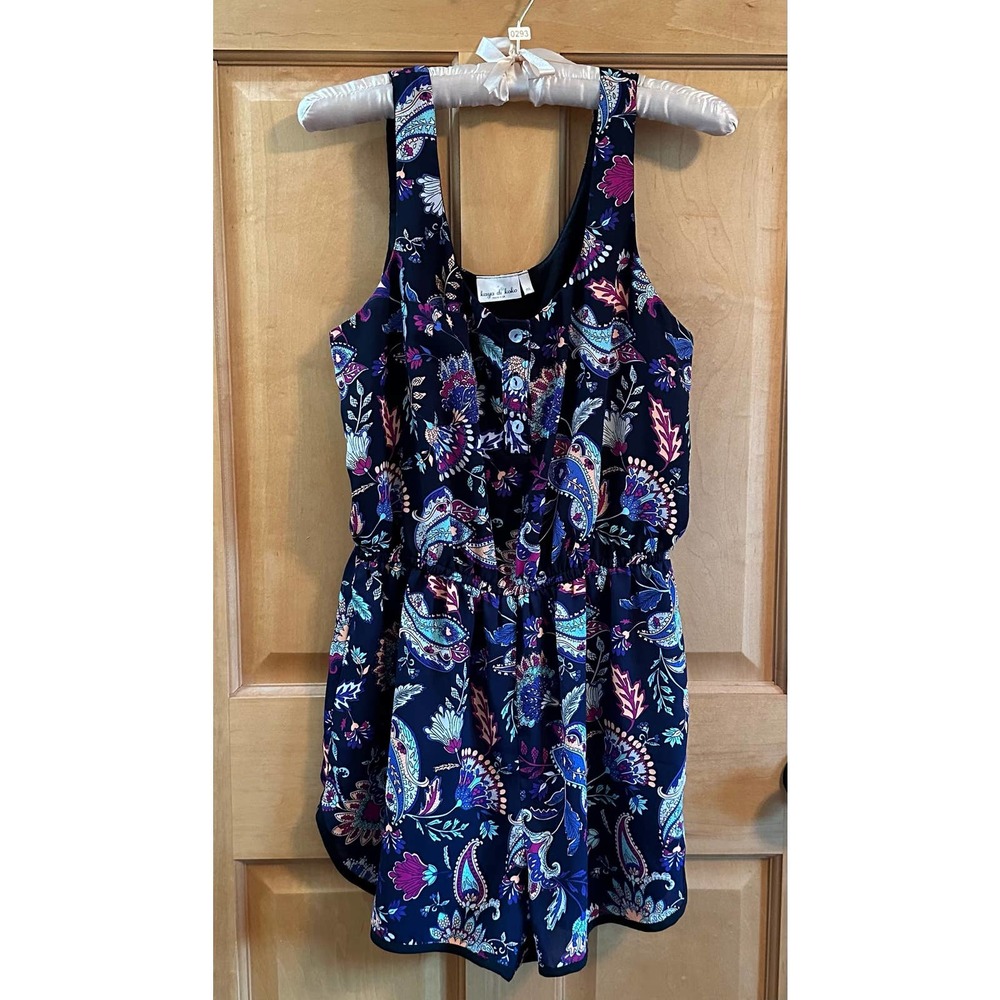 EUC, kaya di koko Women's Sz Medium Romper in Paisley Pattern, Pretty!